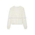 Women's Knitted Sequins Crochet Chunky Cardigan